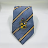 Grey, Black and Old Gold Alpha Monogram Tie